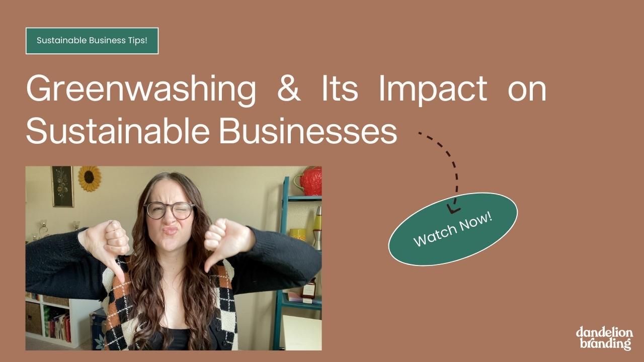 Courtney with two thumbs down - Title: Greenwashing & Its Impact on Sustainable Businesses