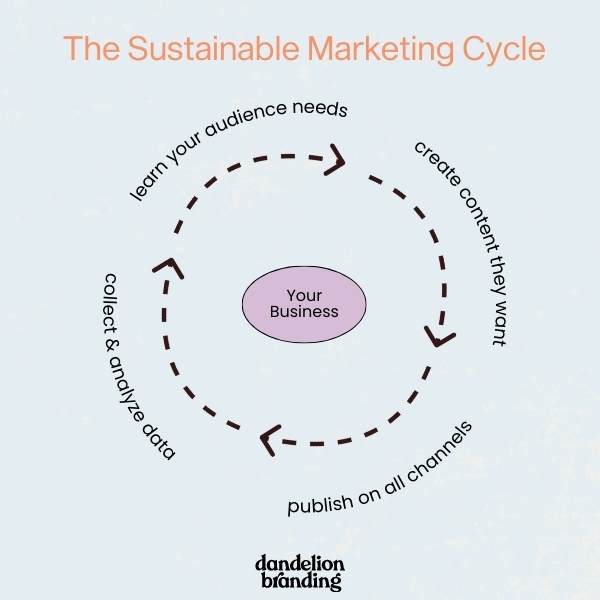 The Sustainable Marketing Cycle from Dandelion Branding