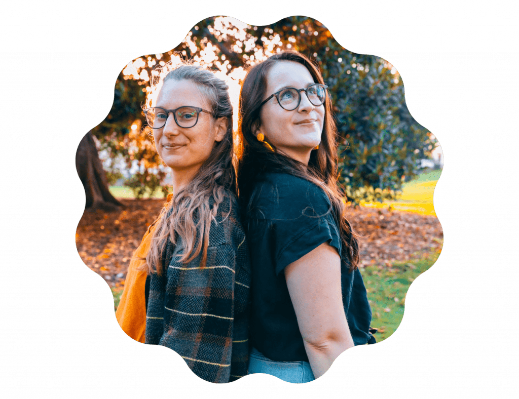 Courtney and Aubrey back to back - the Dandelion Branding Duo offers sustainable marketing services