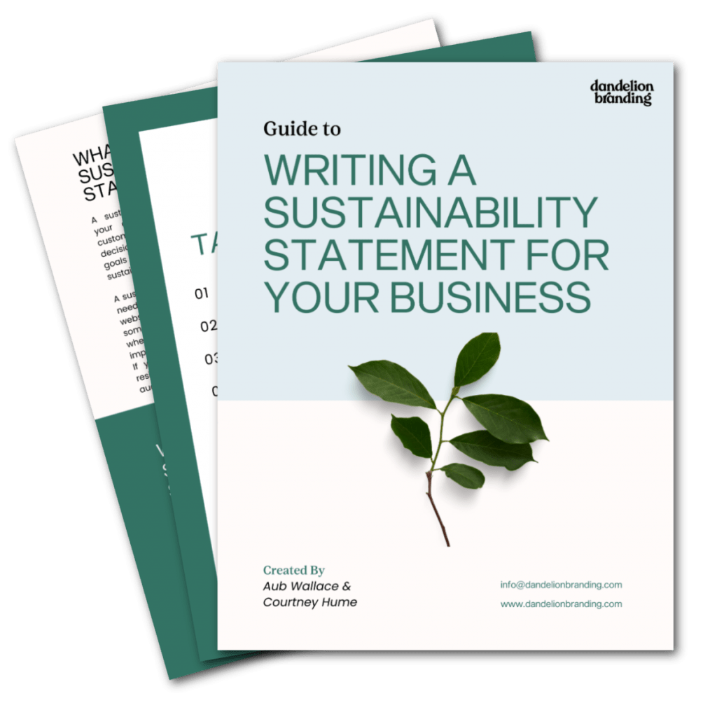 E-book cover for Guide to Writing a Sustainability Statement for Your business